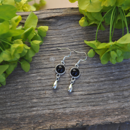 Boucles d'oreilles "Inna" - Onyx