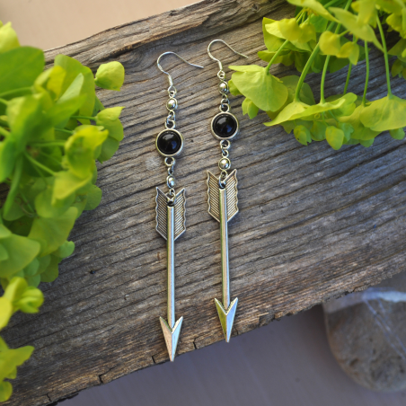 Boucles d'oreilles "Yelena" - Onyx