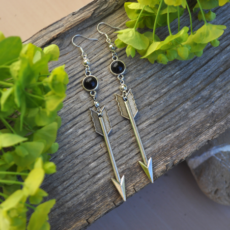 Boucles d'oreilles "Yelena" - Onyx