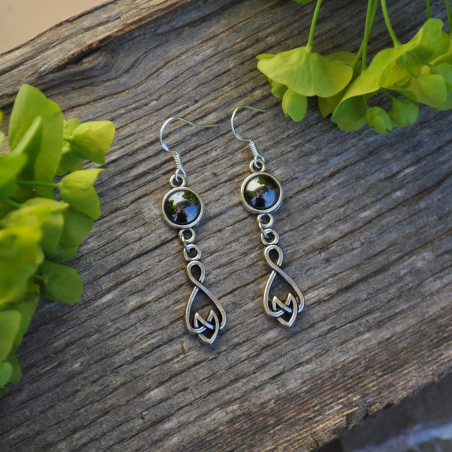 Boucles d'oreilles "Elven Air" - Hématite