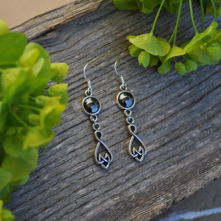 Boucles d'oreilles "Elven Air" - Hématite