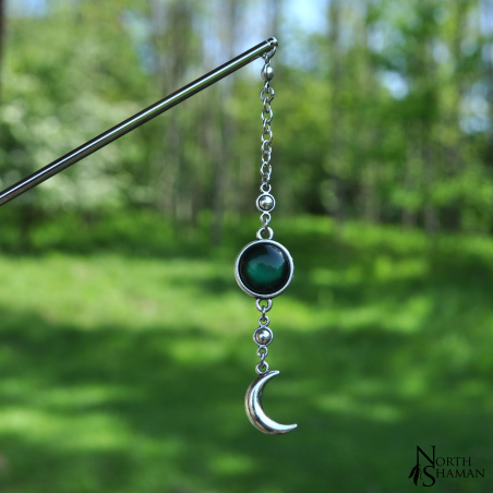 Hairstick "Fille de la Lune" - Dark Green