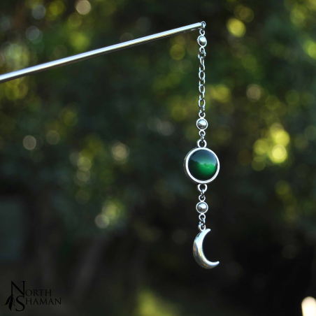 Hairstick "Fille de la Lune" - Dark Green