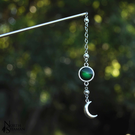 Hairstick "Fille de la Lune" - Dark Green